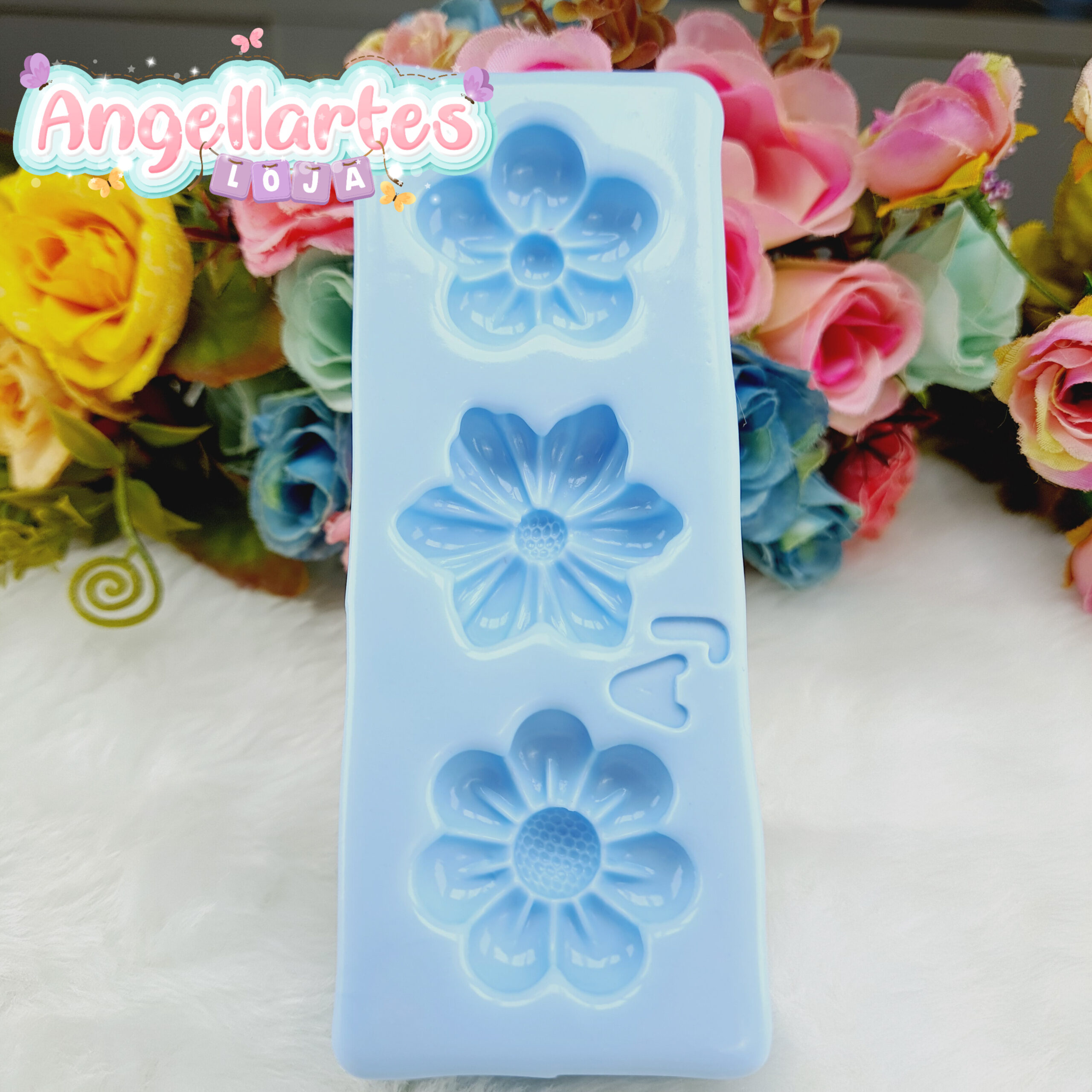 Silicone Mold Mini Flores - Mini Flowers - Collection Angellartes